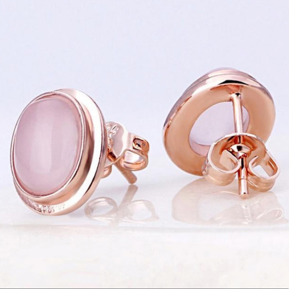 18k rose gold plated earrings